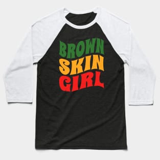 Brown Skin Girl Baseball T-Shirt